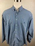 Ralph Lauren Big Shirt Sz XXL Green Blue Plaid Long Sleeve 100% Cotton