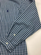 Ralph Lauren Big Shirt Sz XXL Green Blue Plaid Long Sleeve 100% Cotton