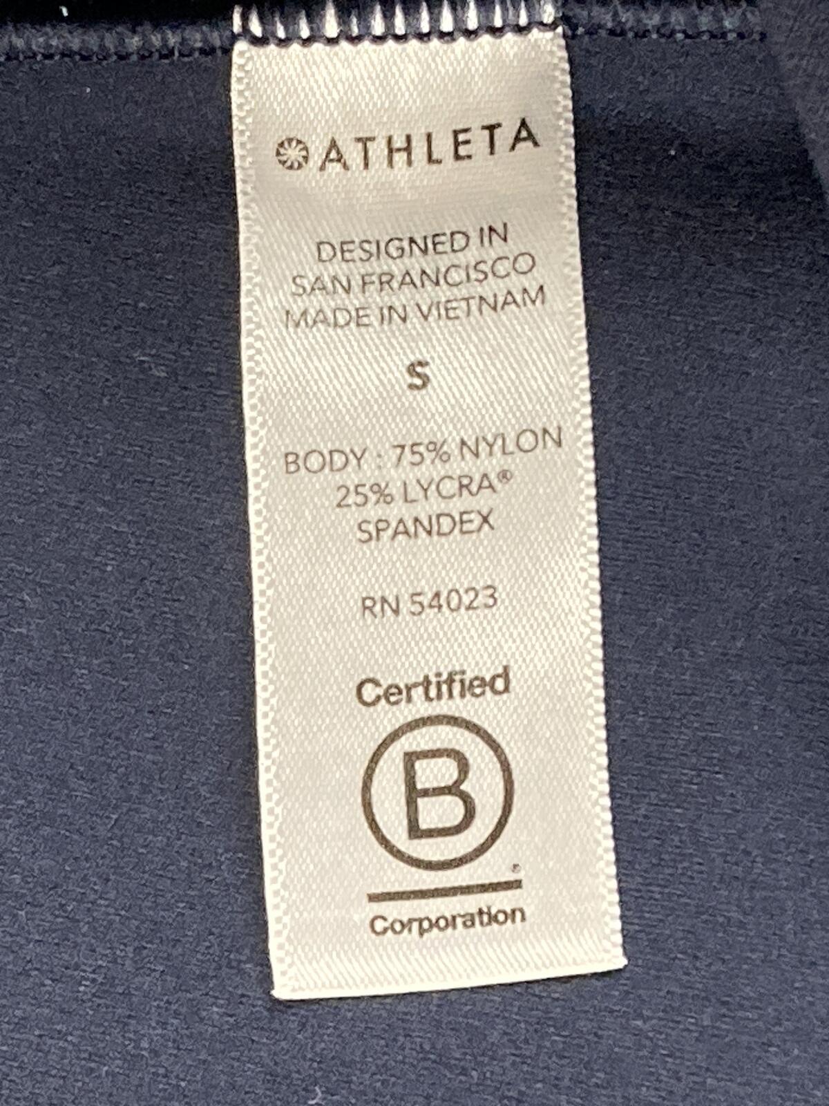 Athleta Salutation Stash Pocket II Tight Leggings Navy Blue Powervita Sz Small