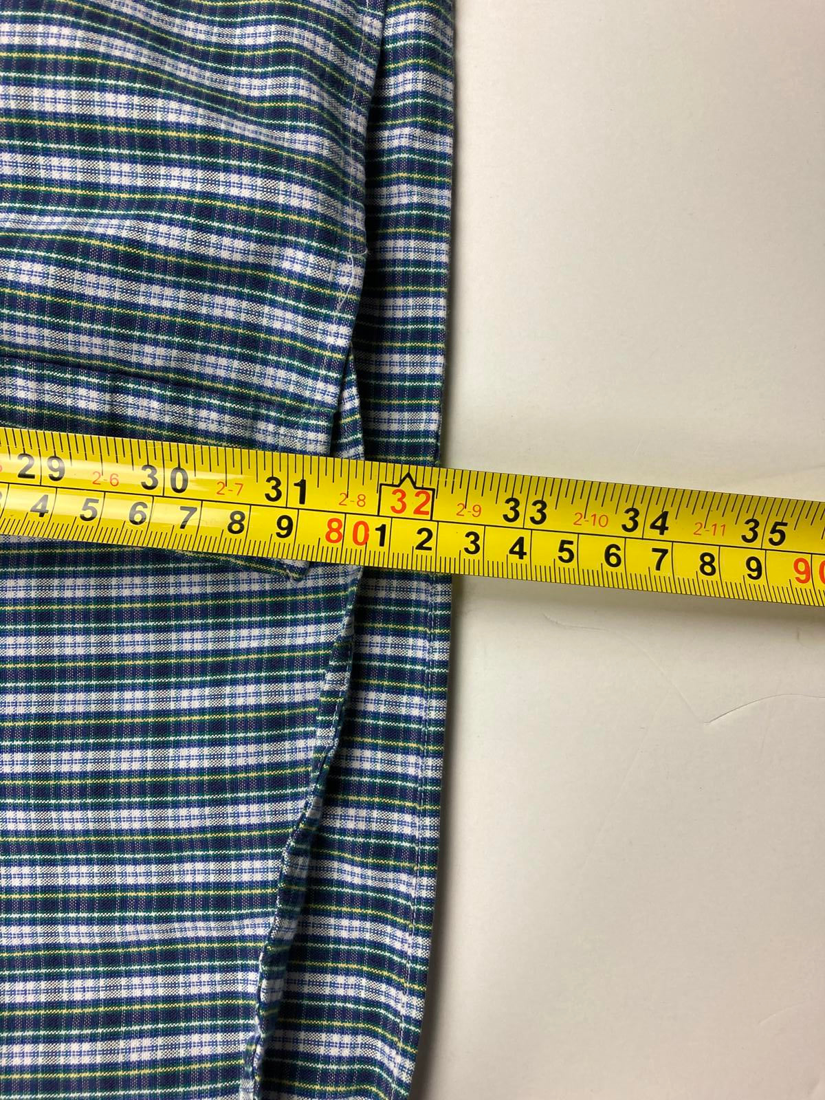 Ralph Lauren Big Shirt Sz XXL Green Blue Plaid Long Sleeve 100% Cotton