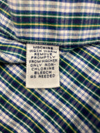 Ralph Lauren Big Shirt Sz XXL Green Blue Plaid Long Sleeve 100% Cotton