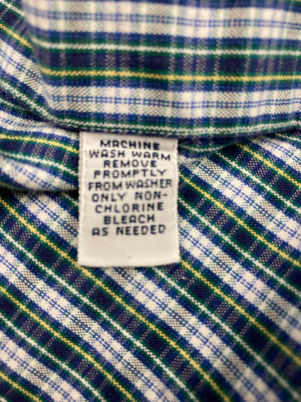 Ralph Lauren Big Shirt Sz XXL Green Blue Plaid Long Sleeve 100% Cotton
