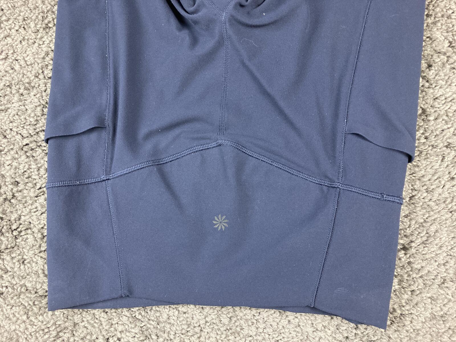 Athleta Salutation Stash Pocket II Tight Leggings Navy Blue Powervita Sz Small