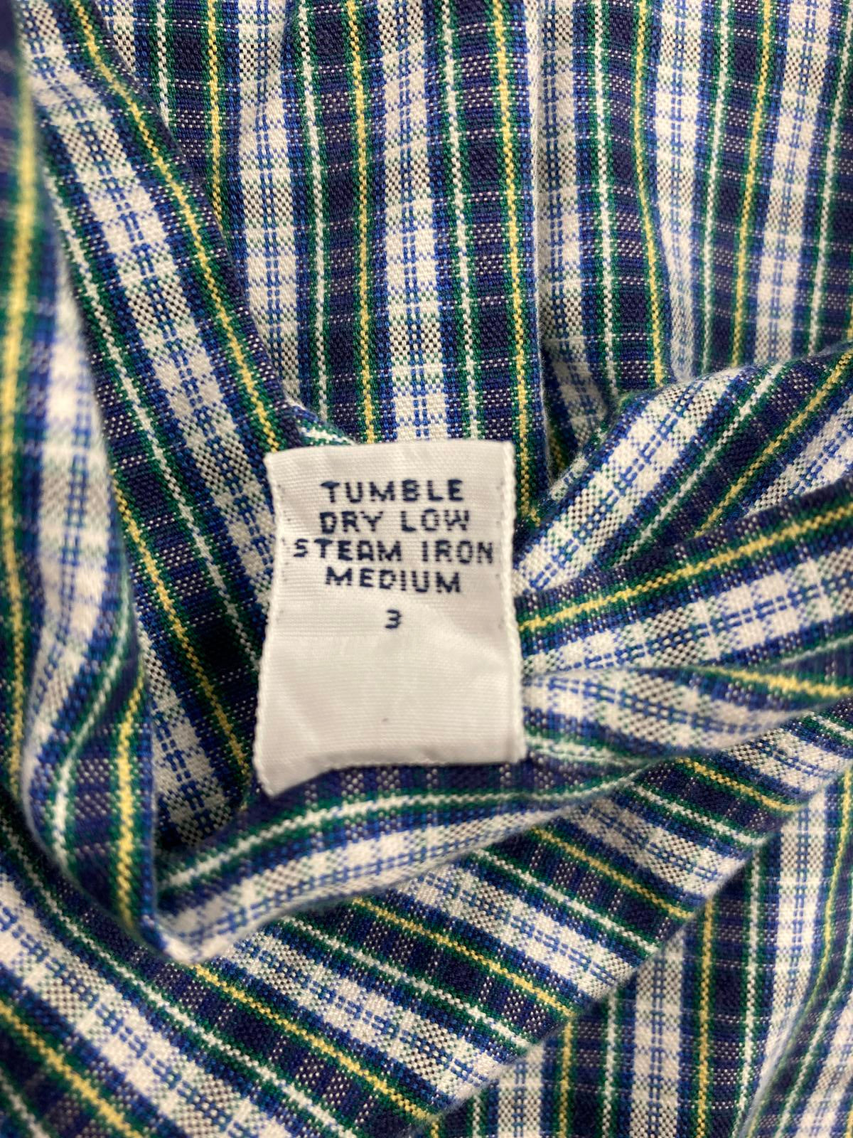Ralph Lauren Big Shirt Sz XXL Green Blue Plaid Long Sleeve 100% Cotton
