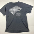 Game of Thrones “Winter Is Coming” Stark Direwolf Shirt Men’s Size Large Black
