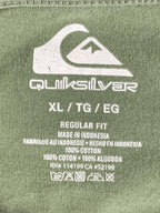 Quiksilver T-Shirt Men's XL Green Original Boardshort Co Surf Logo