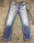 Fidelity Denim Jimmy Slim Straight Jeans Mens 33 Made in USA Blue Stretch
