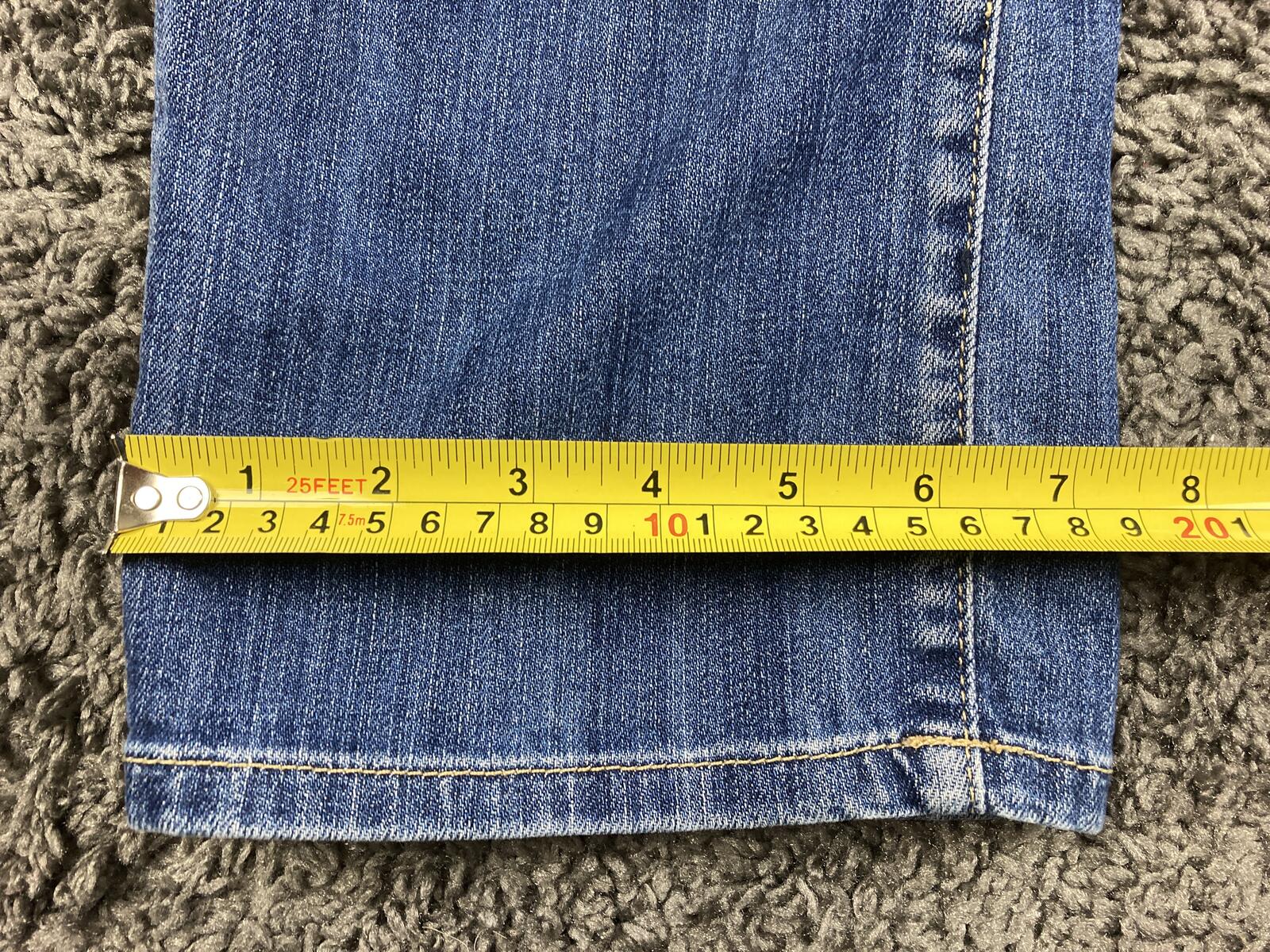 Fidelity Denim Jimmy Slim Straight Jeans Mens 33 Made in USA Blue Stretch