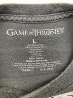 Game of Thrones “Winter Is Coming” Stark Direwolf Shirt Men’s Size Large Black