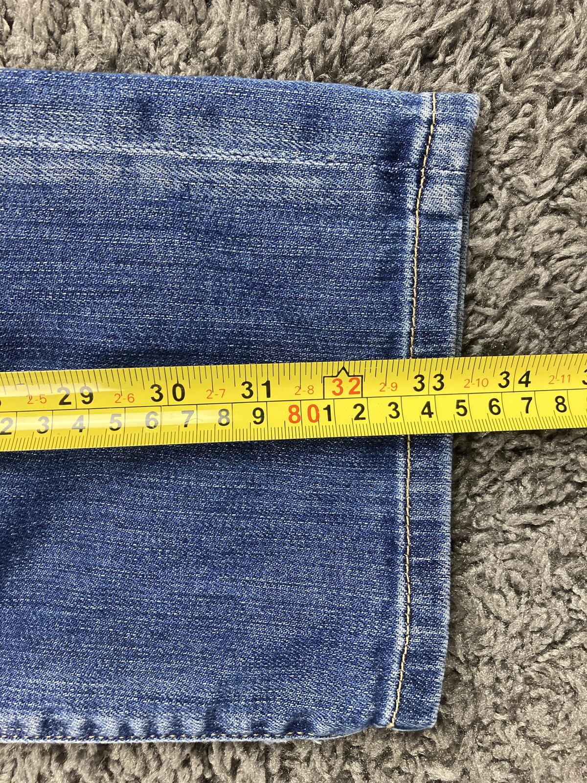 Fidelity Denim Jimmy Slim Straight Jeans Mens 33 Made in USA Blue Stretch