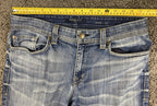 Fidelity Denim Jimmy Slim Straight Jeans Mens 33 Made in USA Blue Stretch