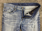 Fidelity Denim Jimmy Slim Straight Jeans Mens 33 Made in USA Blue Stretch
