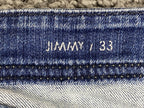 Fidelity Denim Jimmy Slim Straight Jeans Mens 33 Made in USA Blue Stretch