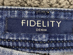 Fidelity Denim Jimmy Slim Straight Jeans Mens 33 Made in USA Blue Stretch
