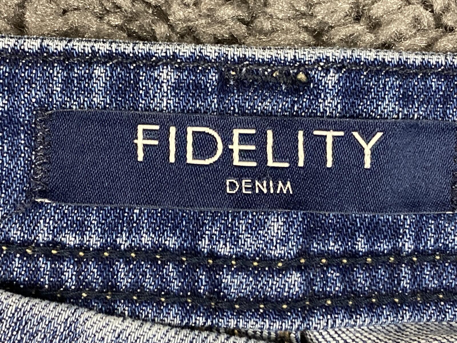 Fidelity Denim Jimmy Slim Straight Jeans Mens 33 Made in USA Blue Stretch