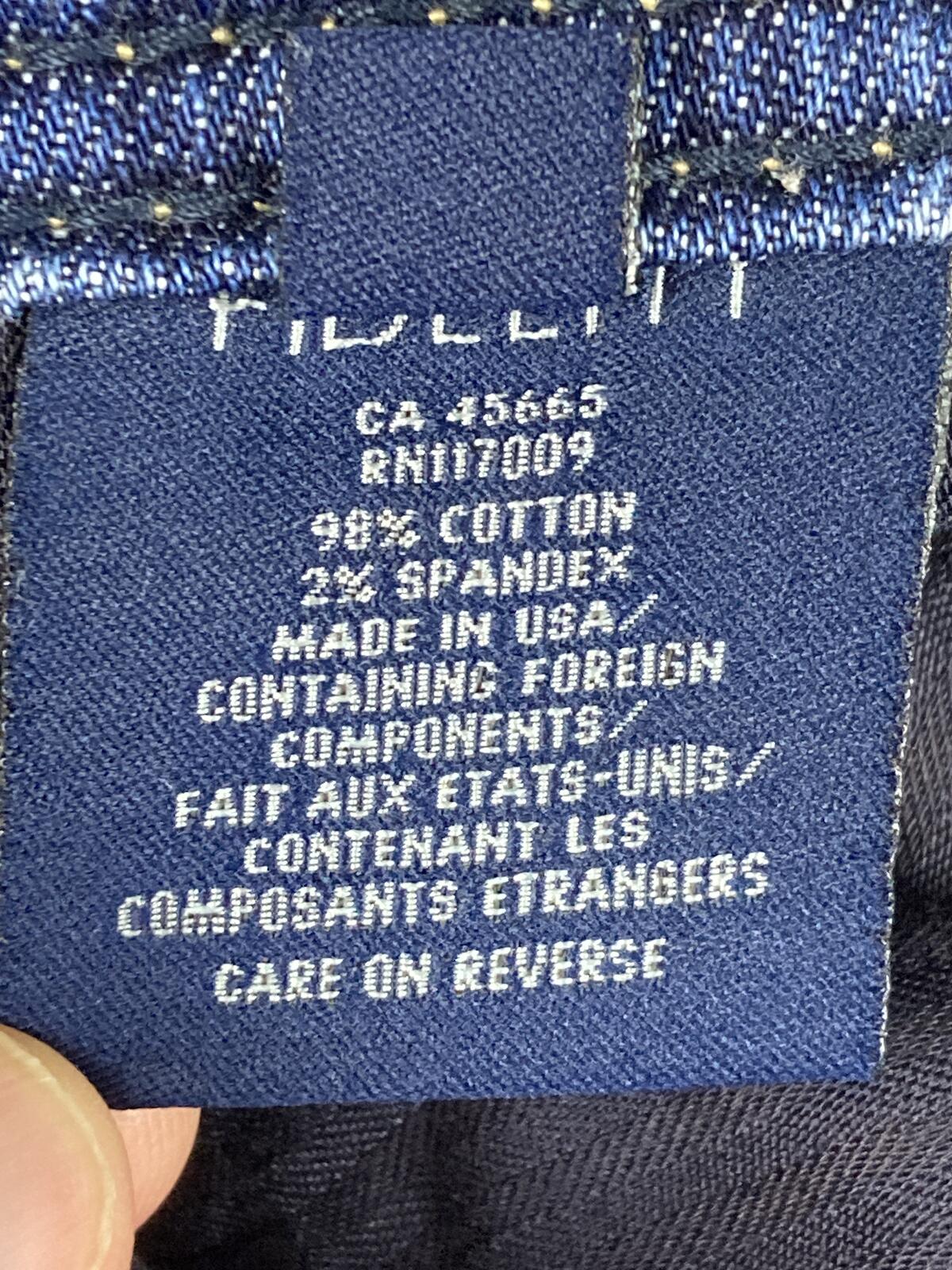 Fidelity Denim Jimmy Slim Straight Jeans Mens 33 Made in USA Blue Stretch