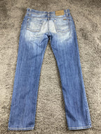 Fidelity Denim Jimmy Slim Straight Jeans Mens 33 Made in USA Blue Stretch