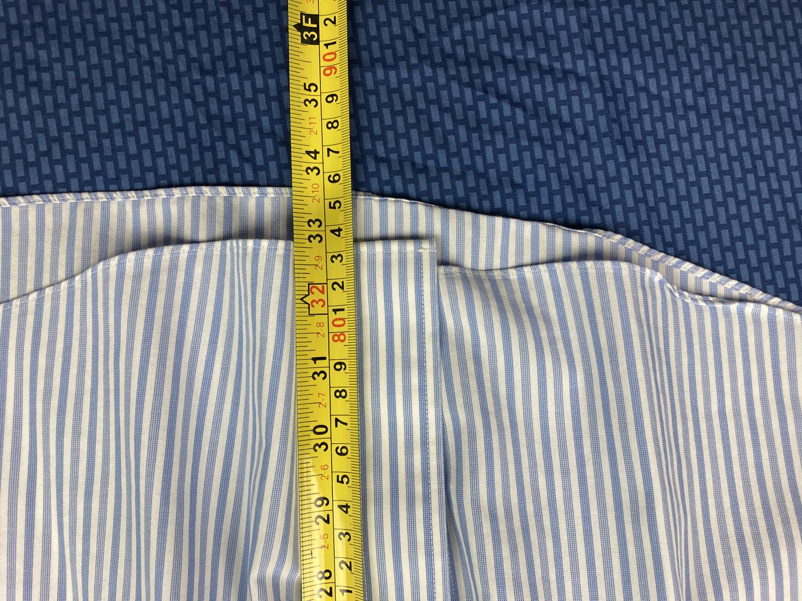 Brooks Brothers Madison Supima Cotton Mens Dress Shirt 17.5-33 Blue White Stripe