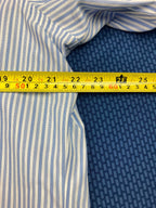 Brooks Brothers Madison Supima Cotton Mens Dress Shirt 17.5-33 Blue White Stripe