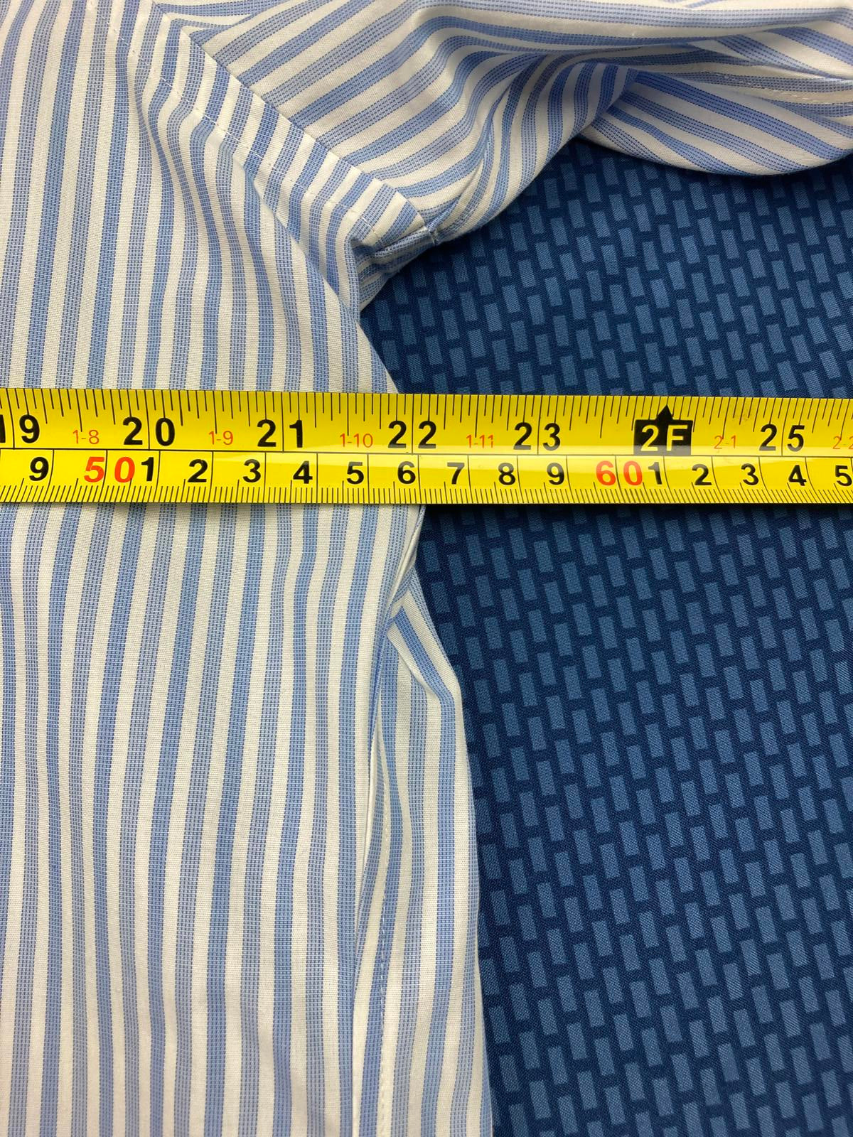 Brooks Brothers Madison Supima Cotton Mens Dress Shirt 17.5-33 Blue White Stripe