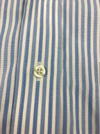 Brooks Brothers Madison Supima Cotton Mens Dress Shirt 17.5-33 Blue White Stripe
