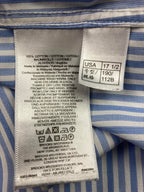 Brooks Brothers Madison Supima Cotton Mens Dress Shirt 17.5-33 Blue White Stripe
