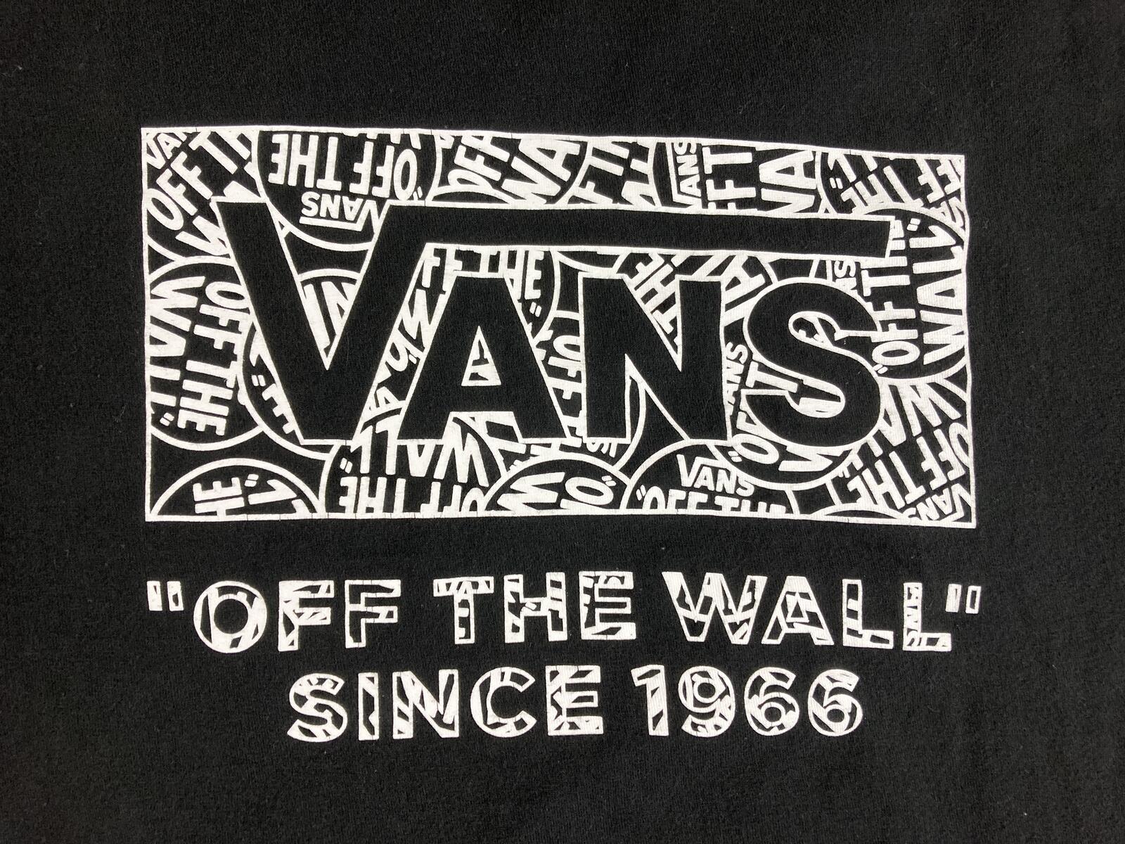 Vans Off The Wall T Shirt Mens Black Graphic Tee Short Sleeve Skate Sz XL