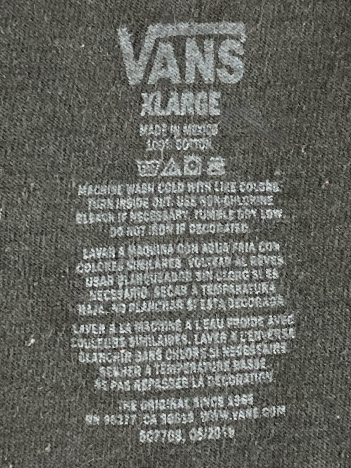 Vans Off The Wall T Shirt Mens Black Graphic Tee Short Sleeve Skate Sz XL