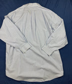 Brooks Brothers Madison Supima Cotton Mens Dress Shirt 17.5-33 Blue White Stripe