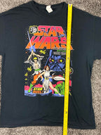 Star Wars Luke Skywalker Battles Darth Vader Comic Cover Graphic T-Shirt Sz L