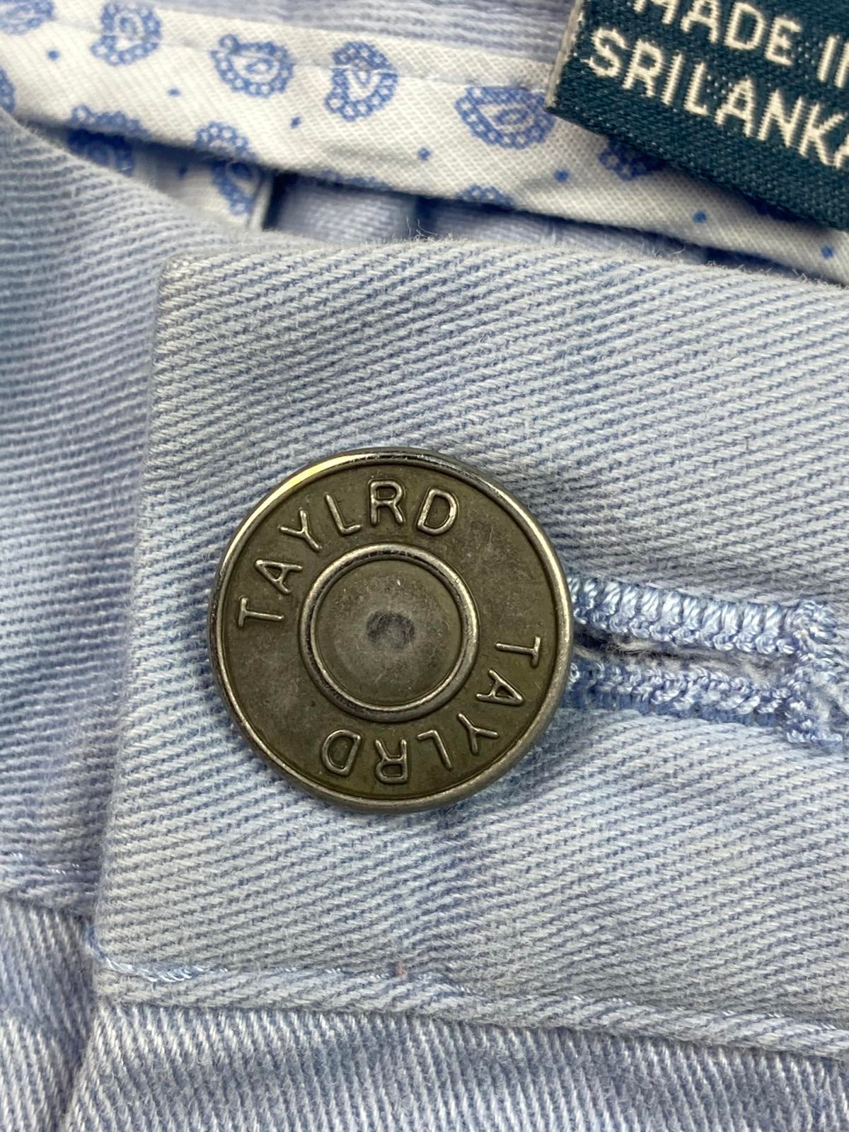 TAYLRD Men’s Slim Fit Chino Pants Sz 31x32 Lt Blue Cotton Casual Dress Trouser