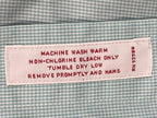 Brooks Brothers 346 Dress Shirt Mens Aqua Blue Micro Check No Iron Cotton Sz 15