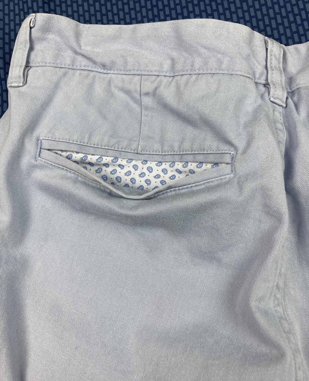 TAYLRD Men’s Slim Fit Chino Pants Sz 31x32 Lt Blue Cotton Casual Dress Trouser