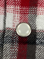Levi’s Men’s Shirt Standard Fit  Red Black White Plaid Pearl Snap Western Sz L