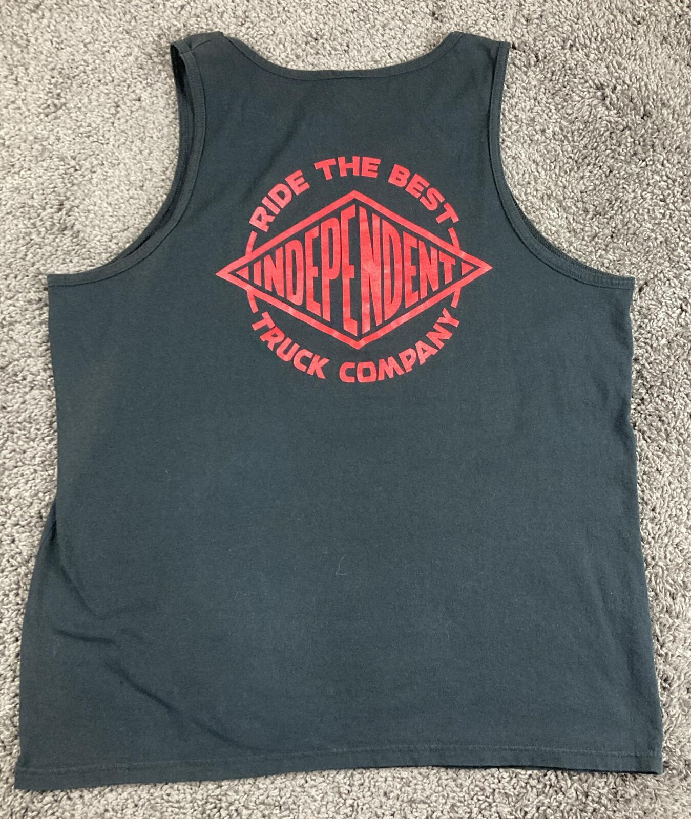 Independent Truck Company Tank Top Shirt Black Red Ride The Best Skate Mens XL