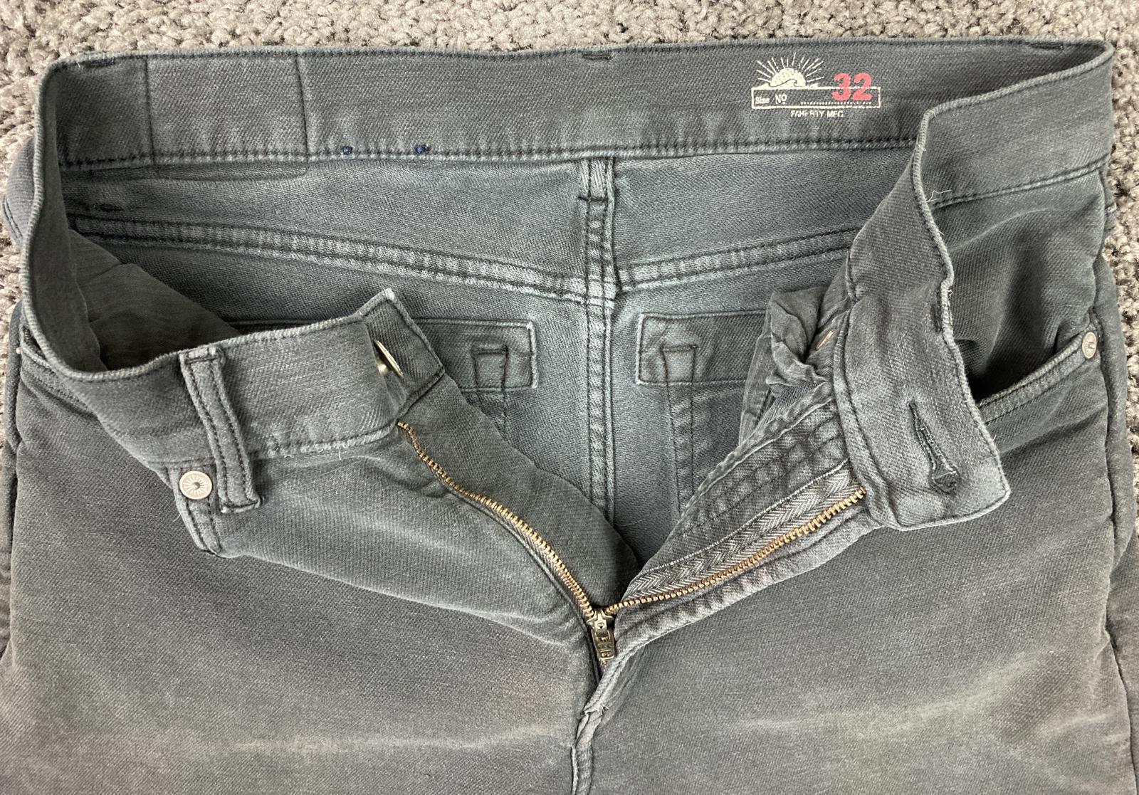 Faherty Brand Mens Pants Faded Black/Charcoal Stretch Cotton Blend Size 32