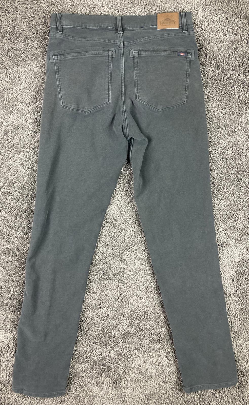 Faherty Brand Mens Pants Faded Black/Charcoal Stretch Cotton Blend Size 32