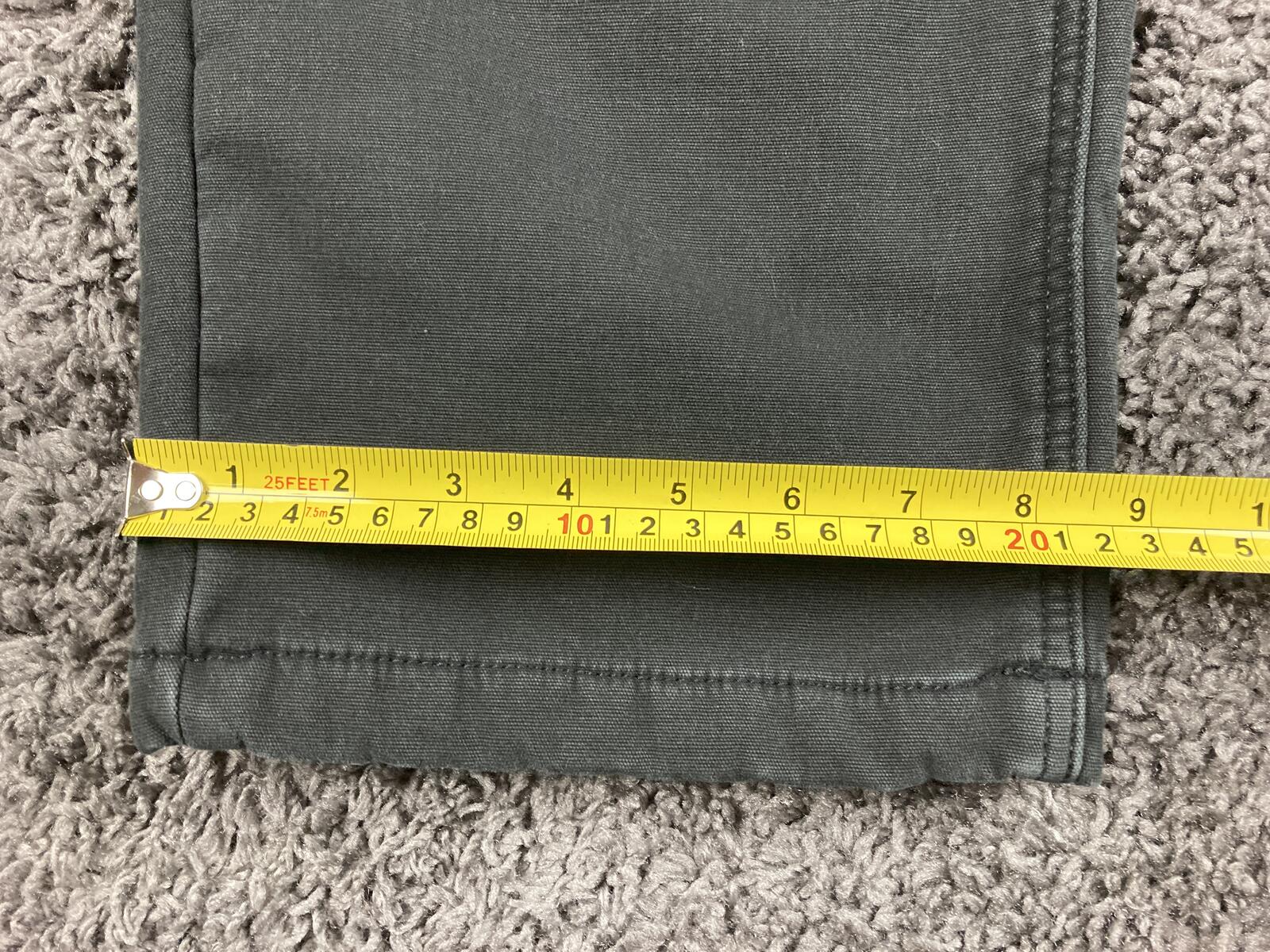 CAT Caterpillar Black Stretch Canvas Fleece Lined Work Pants Cotton Blend 38x29