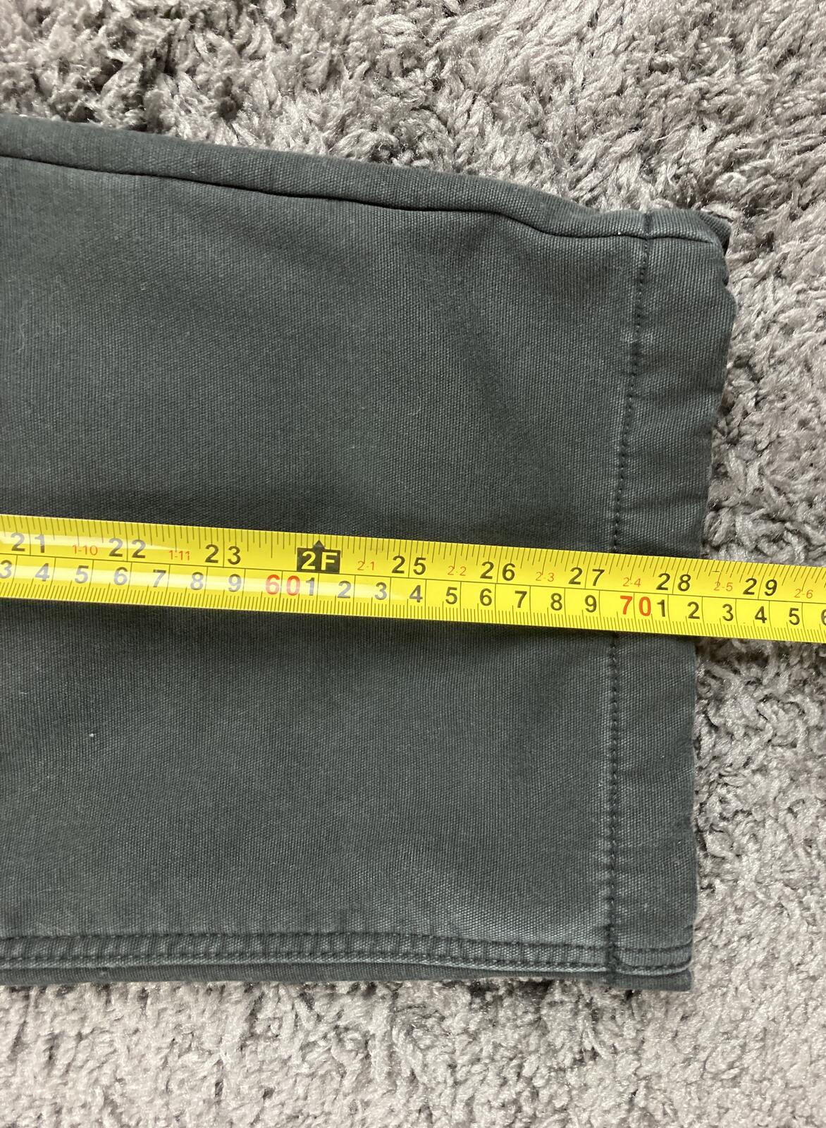 CAT Caterpillar Black Stretch Canvas Fleece Lined Work Pants Cotton Blend 38x29