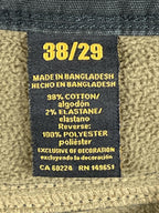 CAT Caterpillar Black Stretch Canvas Fleece Lined Work Pants Cotton Blend 38x29