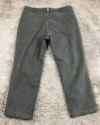 CAT Caterpillar Black Stretch Canvas Fleece Lined Work Pants Cotton Blend 38x29