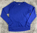 Beyond Yoga Open Back Sweatshirt Blue Relaxed Size Large