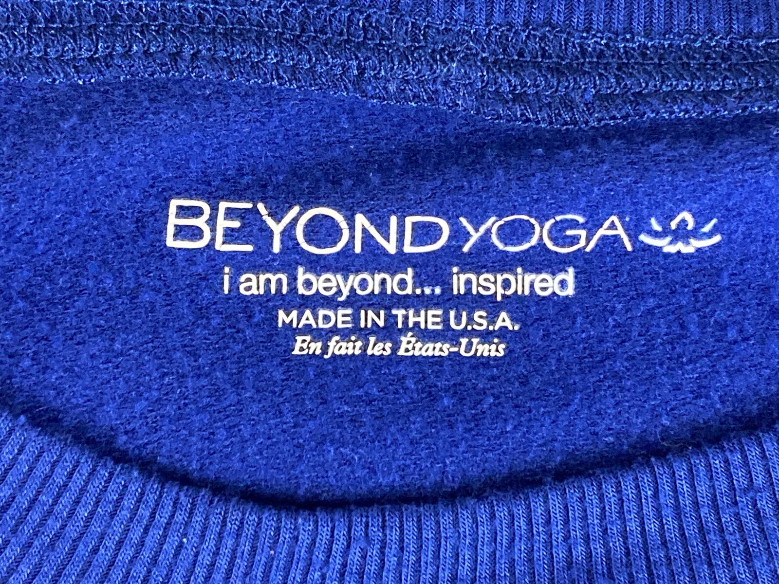 Beyond Yoga Open Back Sweatshirt Blue Relaxed Size Large