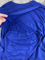 Beyond Yoga Open Back Sweatshirt Blue Relaxed Size Large