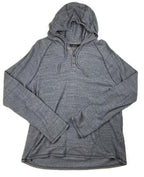 Marc Anthony Blue Pullover Hoodie Men’s Size X-Large Button Placket Mid Pocket