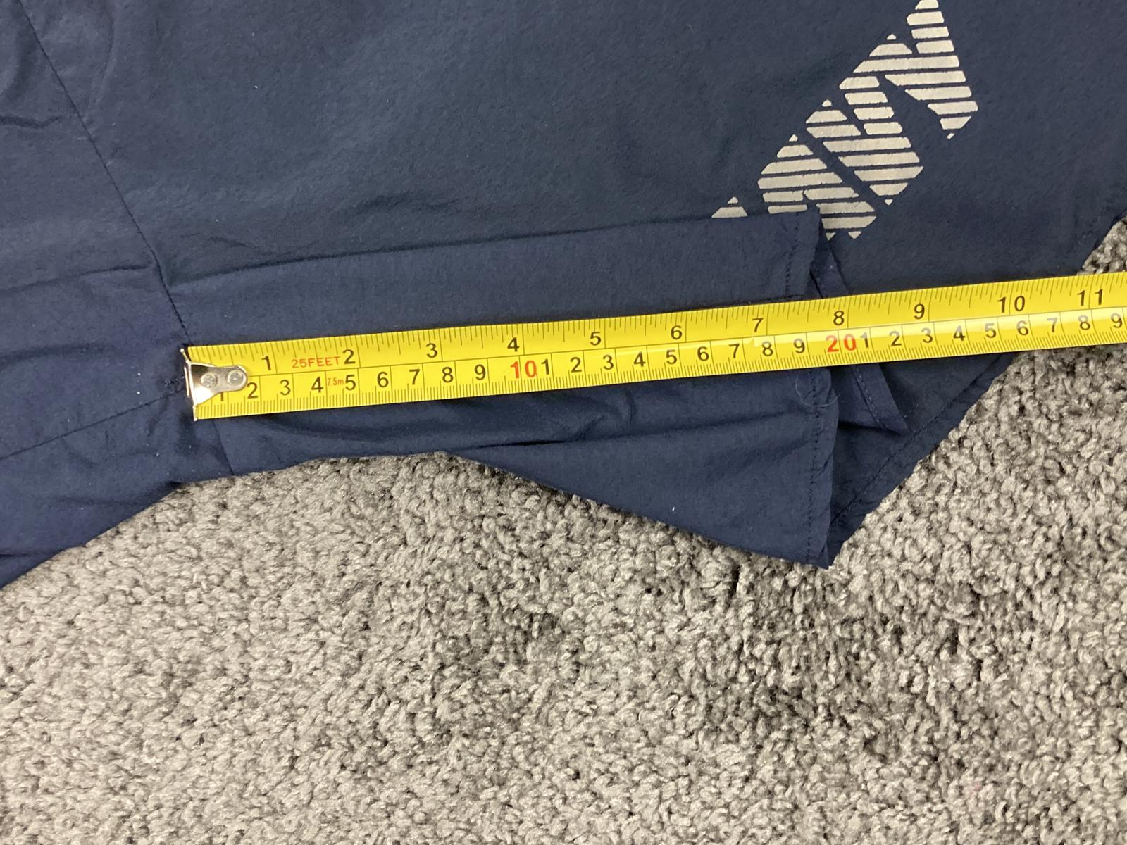 Men’s Navy Blue Athletic Shorts Medium Drawstring Pockets NAVY Logo