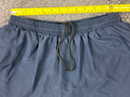 Men’s Navy Blue Athletic Shorts Medium Drawstring Pockets NAVY Logo