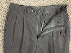 Brooks Brothers BrooksCool Dress Pants Gray Pinstripe Pleated Cuffed Wool 32x28