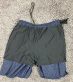 Men’s Navy Blue Athletic Shorts Medium Drawstring Pockets NAVY Logo