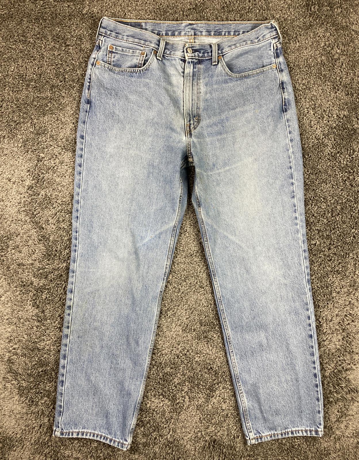 Levi’s 550 Relaxed Fit Jeans Mens Light Wash 100% Cotton Denim Sz 36x32